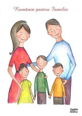 Afiș „România pentru Familie”, grafică semnată de Veronica Iani.