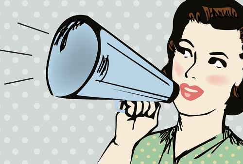 ilustratie-cu-femeie-care-vorbeste-la-portavoce